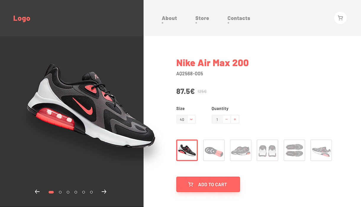 Daily UI 12 - E-Commerce Shop (Single Item)